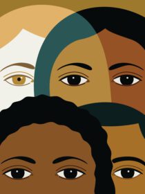 پوستر چند قومیتی زیبایی چهره تصویر رنگ پوست متنوع