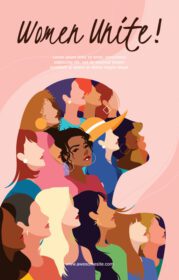 پوستر چند نژادی زنان در زنان متحد قالب پوستر