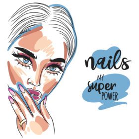 poster nails my superpower دست نویس نقل قول پرتره از a