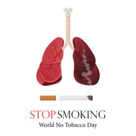پوستر بروشور یا بنر برای روز جهانی بدون دخانیات و یک