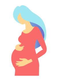 پوستر طرح المان بروشور زن باردار خانمی در انتظار بچه