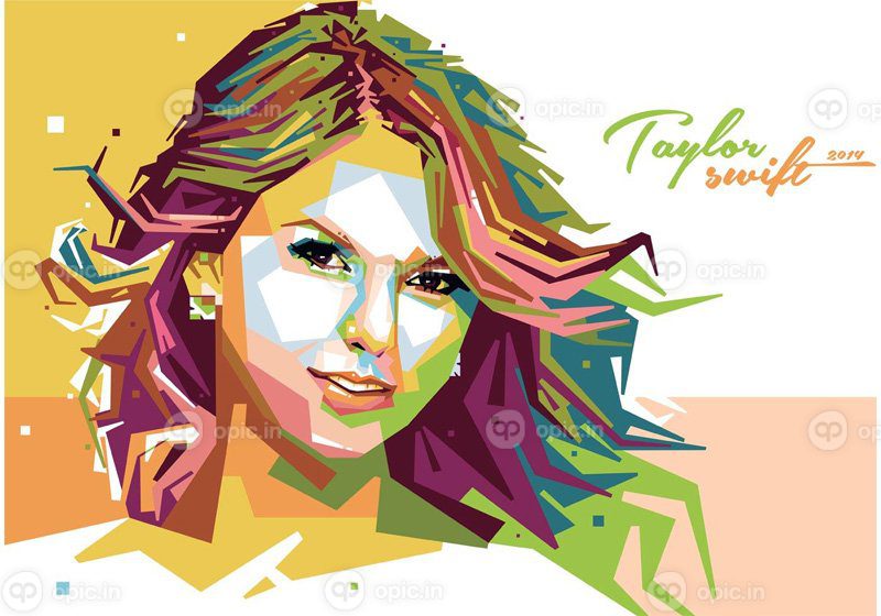 پوستر پرتره وکتور تیلور سویفت به سبک پاپ آرت wpap امیدوارم این وکتور پرتره ts را دوست داشته باشید
