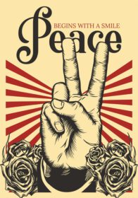 پوستر این طرح وکتور صلح برای بنر پس زمینه پوستر یا پروژه عالی بعدی شما عالی است