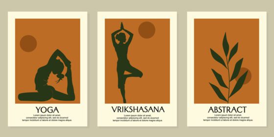 پوستر زن شبح دیوار طراحی جنبش یوگا