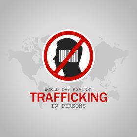 وکتور پوستر روز جهانی مبارزه با قاچاق انسان