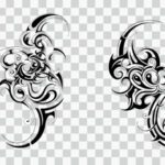 دانلود تخم مرغ های عید پاک مشکی و طلایی لوکس حاشیه بدون درز با چمن