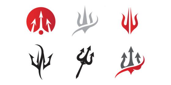 نماد وکتور الگوی لوگوی سه گانه